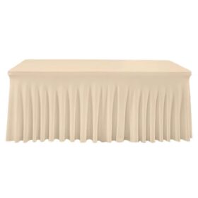 Nappe juponnage lycra rect - Champagne