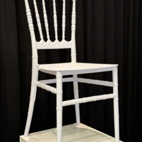Chaise Napoléon Blanche - Monobloc 4 barres