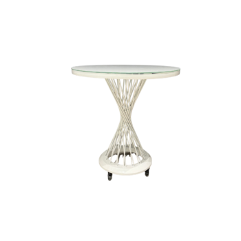 Table gâteau Léa - Blanche Ø80 CM