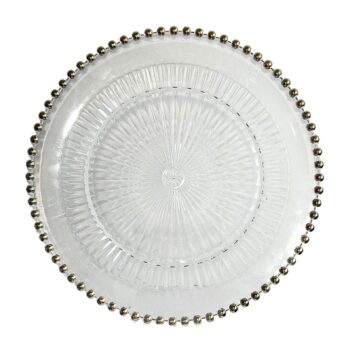 Assiette Perlée Or - Plexiglas Ø33 CM