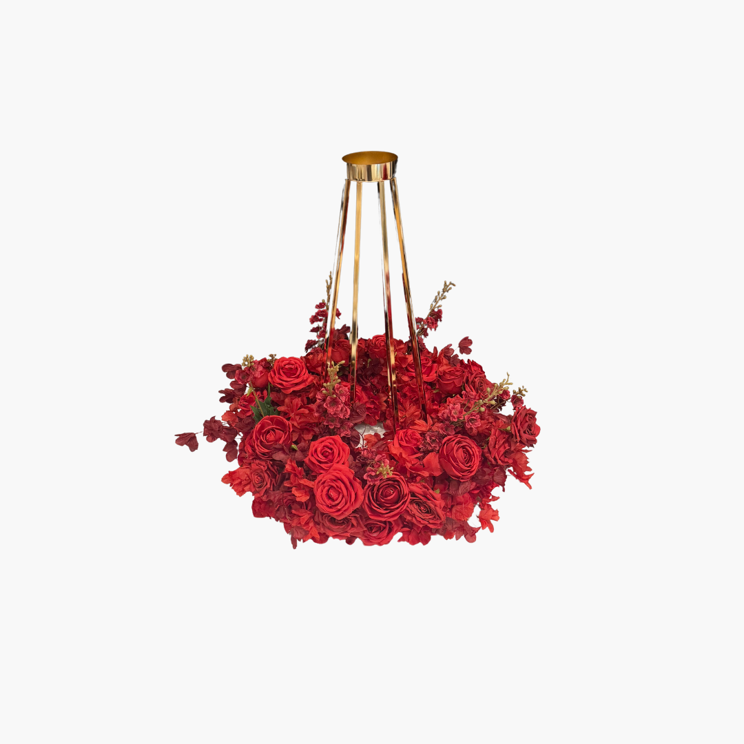 Couronne de fleurs - Rouge