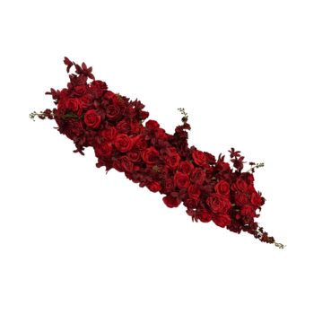 Chemin floral Rouge - 120x35 CM