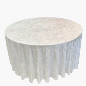 Nappe ronde Ø 290 cm - Blanche velours