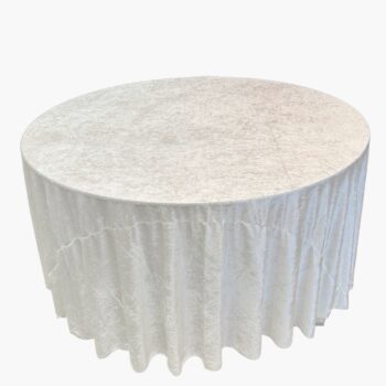 Nappe ronde Ø 290 cm - Blanche velours