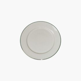 Assiette ronde blanche filet OR - Ø23 CM