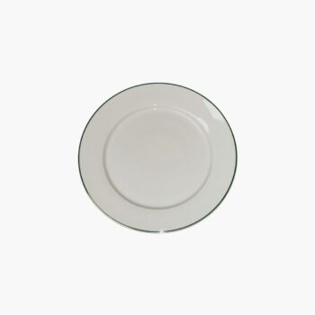 Assiette ronde blanche filet OR - Ø23 CM