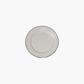 Assiette ronde blanche filet OR - Ø18 CM