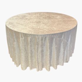 Nappe ronde Ø 290 cm - Champagne velours