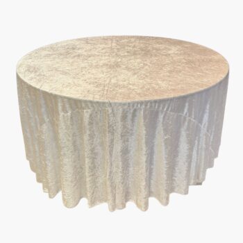Nappe ronde Ø 290 cm - Champagne velours