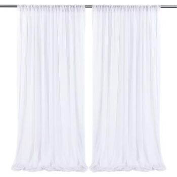 Rideau mousseline 145x400 CM - Blanc