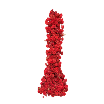 Cascade florale Rouge - H200 CM